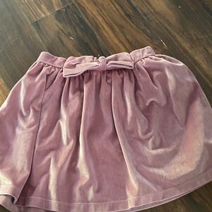 Kidpik Mauve Velvet Skater Skirt